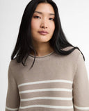 Barbour Hinton Striped Cotton Crew Neck Sweater - Light Sand Stripe