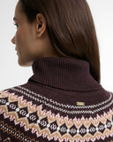 Barbour Women's Darwen Fairisle Rollneck Jumper - Seal Brown