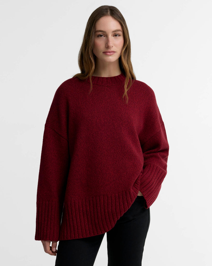 Barbour Gaia Crew Neck Jumper - Cranberry Red