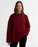 Barbour Gaia Crew Neck Jumper - Cranberry Red