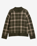 Barbour Women's Delilah Tartan Wool Jumper - Olive Multi