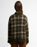 Barbour Women's Delilah Tartan Wool Jumper - Olive Multi