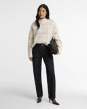 Barbour Women's Delilah Tartan Wool Jumper - Cloud Multi