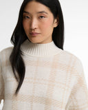 Barbour Women's Delilah Tartan Wool Jumper - Cloud Multi