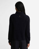Barbour Women's Ambleside Cable-Knit Rollneck Jumper - Navy