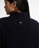 Barbour Women's Ambleside Cable-Knit Rollneck Jumper - Navy