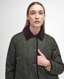 Barbour x William Morris Gallery Women's Isabella Quilted Jacket - Olive/Eyebright