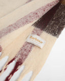 Barbour Isla Tartan Boucle Scarf - Ecru Muted Tartan