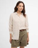 Barbour Women's Marine Relaxed Long-Sleeved Shirt - Hessian Stripe