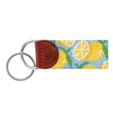 Smathers & Branson Lemon Pattern Key Fob (Ice Blue)