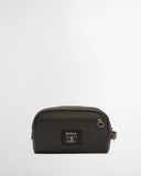 Barbour Waxed Washbag - Olive/Beacon