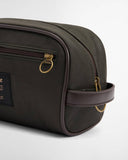 Barbour Waxed Washbag - Olive/Beacon