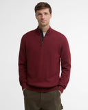 Barbour Men's Cotton Quarter-Zip Jumper - Russet