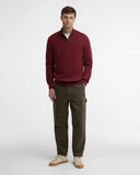 Barbour Men's Cotton Quarter-Zip Jumper - Russet