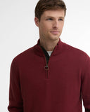 Barbour Men's Cotton Quarter-Zip Jumper - Russet