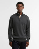 Barbour Men's Cotton Quarter-Zip Jumper - Charcoal