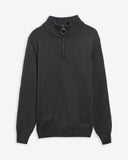 Barbour Men's Cotton Quarter-Zip Jumper - Charcoal