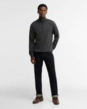 Barbour Men's Cotton Quarter-Zip Jumper - Charcoal