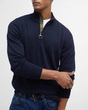 Barbour Men's Cotton Quarter-Zip Jumper - Navy