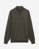 Barbour Men's Cotton Quarter-Zip Jumper - Olive Marl