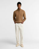 Barbour Men's Cotton Quarter-Zip Jumper - Sandstone