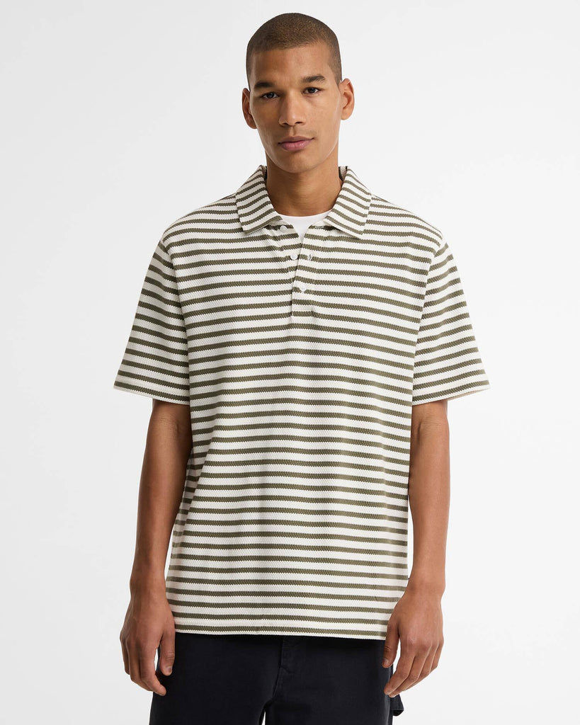 Barbour Men's Farlam Striped Polo - Whisper White