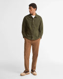 Barbour Men's Tartan Trimmed Washed Overshirt - Mushroom