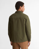Barbour Men's Tartan Trimmed Washed Overshirt - Mushroom