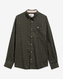 Barbour Men's Bank Regular Tattersall Long-Sleeved Shirt - Olive