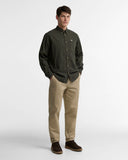 Barbour Men's Bank Regular Tattersall Long-Sleeved Shirt - Olive
