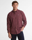 Barbour Men's Bank Regular Tattersall Long-Sleeved Shirt - Dark Bordeaux