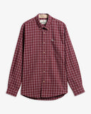 Barbour Men's Bank Regular Tattersall Long-Sleeved Shirt - Dark Bordeaux