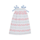 The Beaufort Bonnet Company Girl's Macie Midi Dress - Gasparilla Garlands With Beale Street Blue Check