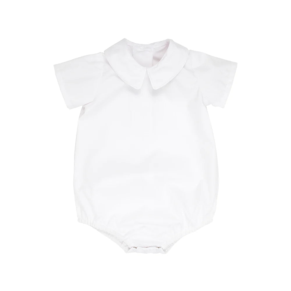The Beaufort Bonnet Company Infant's Peter Pan Collar Onesie - Worth Avenue White