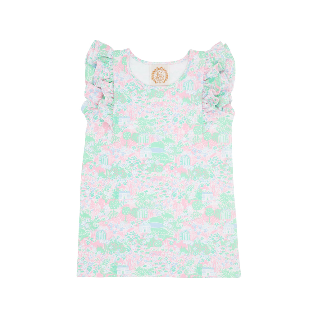 The Beaufort Bonnet Company Girl's Ruehling Ruffle Top - Beasley Blooms