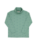 The Beaufort Bonnet Company Tatum's Turtleneck Shirt & Onesie - Gallatin Green Micro Dot