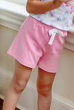 The Beaufort Bonnet Company Girl's Shipley Shorts - Hamptons Hot Pink With Worth Avenue White