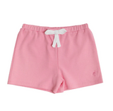 The Beaufort Bonnet Company Girl's Shipley Shorts - Hamptons Hot Pink With Worth Avenue White