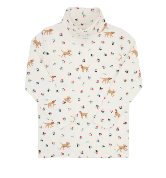 The Beaufort Bonet Company Girl's Tatum's Turtleneck -Mae Park Mini Floral