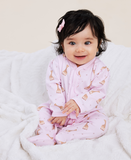 Kissy Kissy Sophie the Giraffe Print Footie - Pink