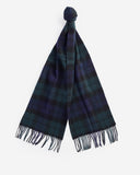 Barbour New Check Tartan Scarf Lambswool and Cashmere - Black Watch