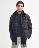 Barbour New Check Tartan Scarf Lambswool and Cashmere - Black Watch