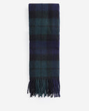 Barbour New Check Tartan Scarf Lambswool and Cashmere - Black Watch