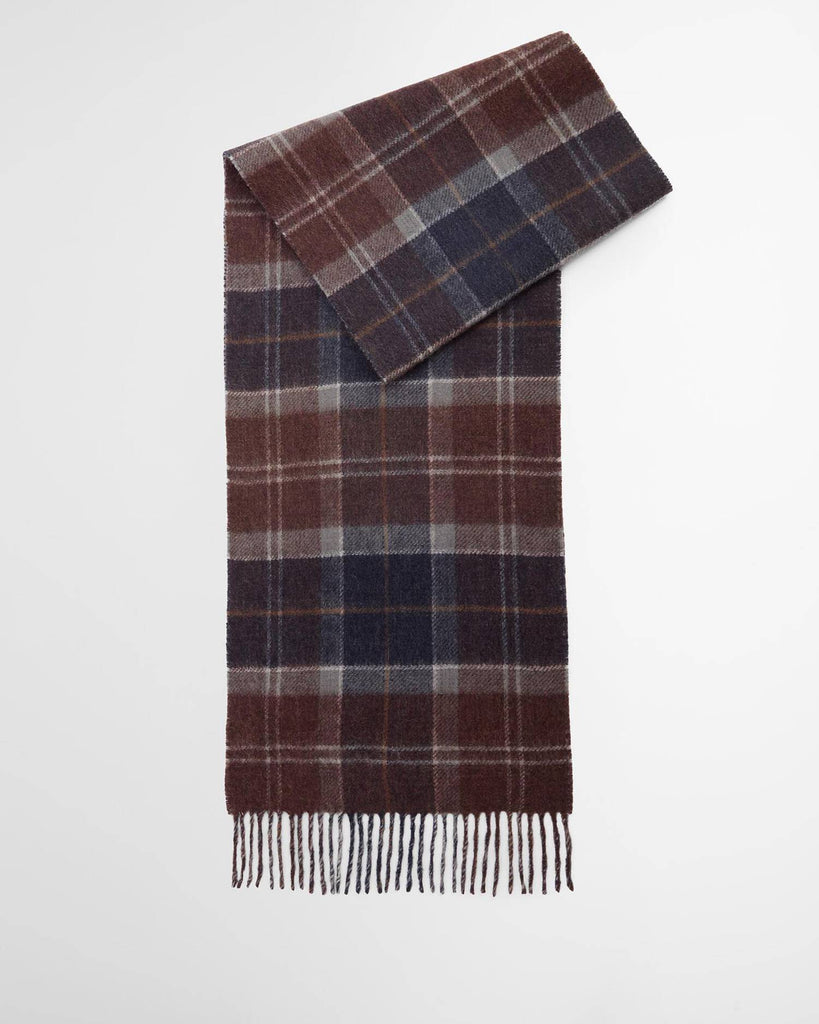 Barbour Dramside Reversible Lambswool Scarf - Midnight Oak Tartan