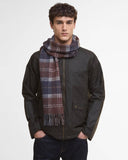 Barbour Dramside Reversible Lambswool Scarf - Midnight Oak Tartan