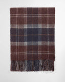 Barbour Dramside Reversible Lambswool Scarf - Midnight Oak Tartan