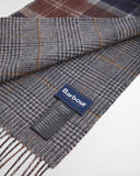 Barbour Dramside Reversible Lambswool Scarf - Midnight Oak Tartan