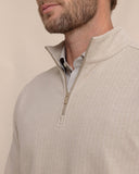 Southern Tide Men's Adler Lane Quarter Zip - Sandstone Khaki