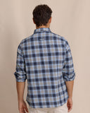 Southern Tide Men's Ashborough Plaid Brushed Twill Sport Shirt - Heather Dress Blue