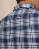 Southern Tide Men's Ashborough Plaid Brushed Twill Sport Shirt - Heather Dress Blue